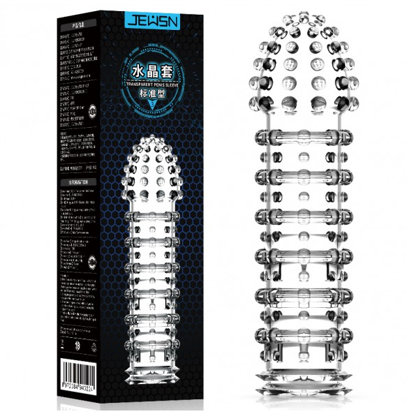 JEUSN - Crystal Penis Sleeve Standard Type (L:14cm - D:4.1cm)